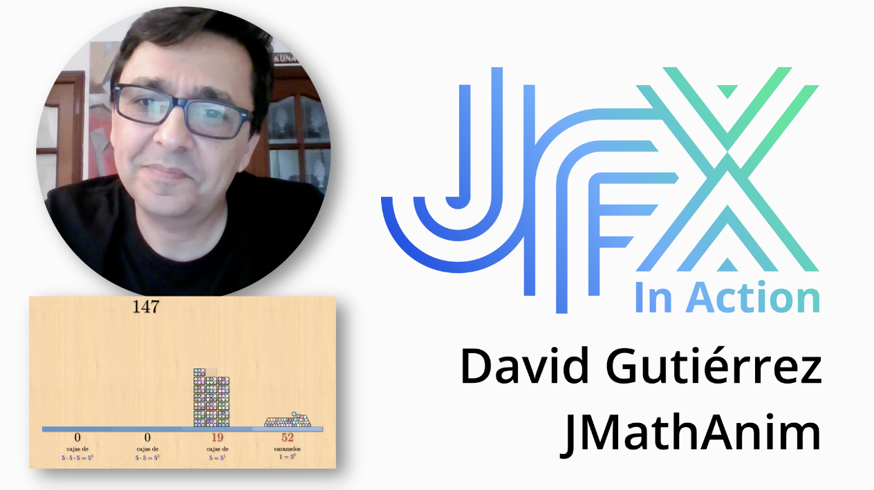 JavaFX In Action #27 with David Gutierrez about JMathAnim to Create Mathematical Animations